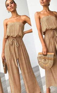 Off Shoulder All In One Long Pant Jumpsuit