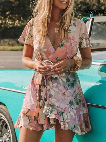Sunseeker Floral Wrap Dress