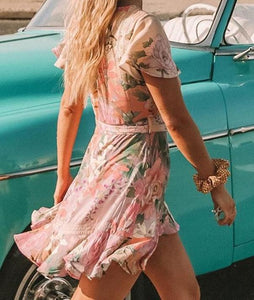 Sunseeker Floral Wrap Dress