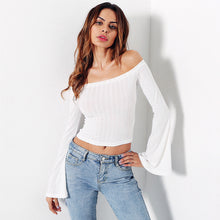 LOTUS Flutter Sleeve Off the Shoulder Crop Top