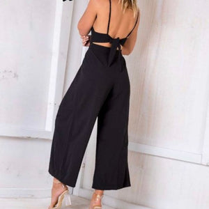 Shoestring strap Long Pant Jumpsuit
